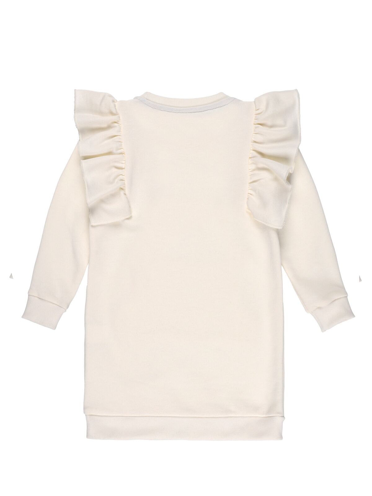 VESTIDO FELPA NIÑA CON DISEÑO PURPURINA PLATA