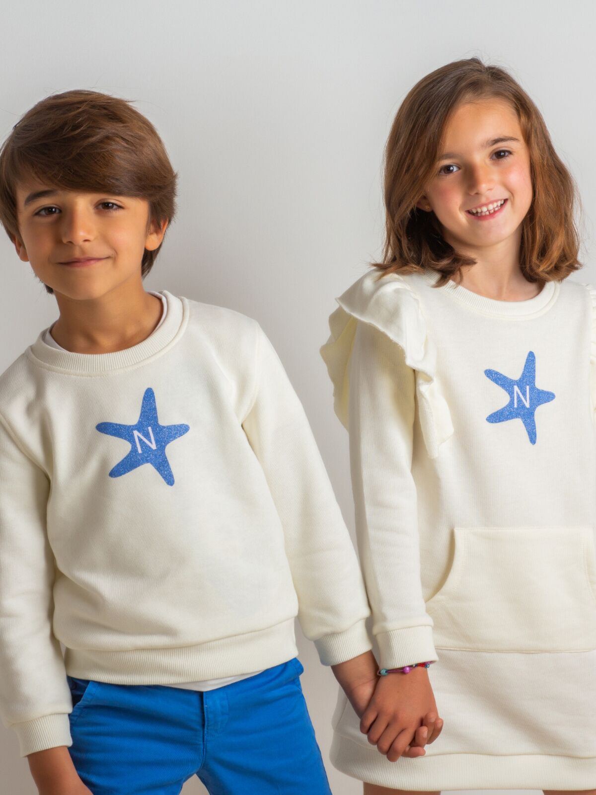 VESTIDO FELPA NIÑA CON DISEÑO PURPURINA PLATA