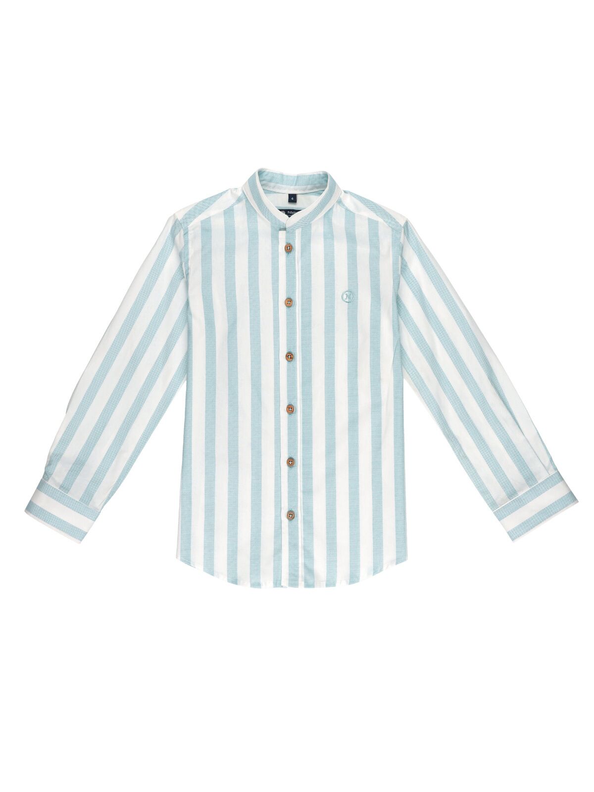 CAMISA RAYAS AGUA MARINA