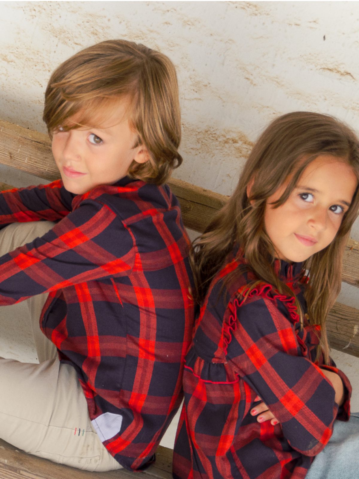 CAMISA NIÑA CUADROS ROJOS