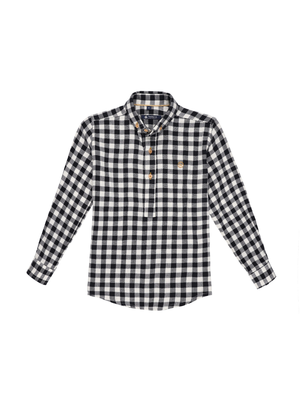 CAMISA VICHY NEGRO POLERA