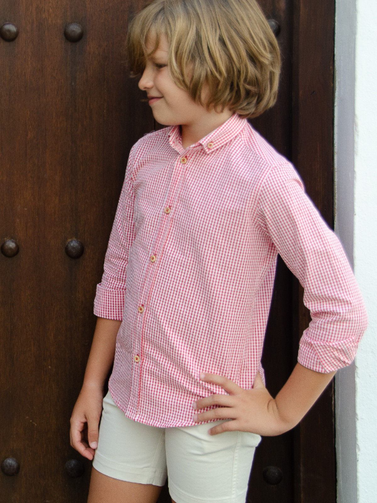 CAMISA NIÑO SEERSUCKER VICHY