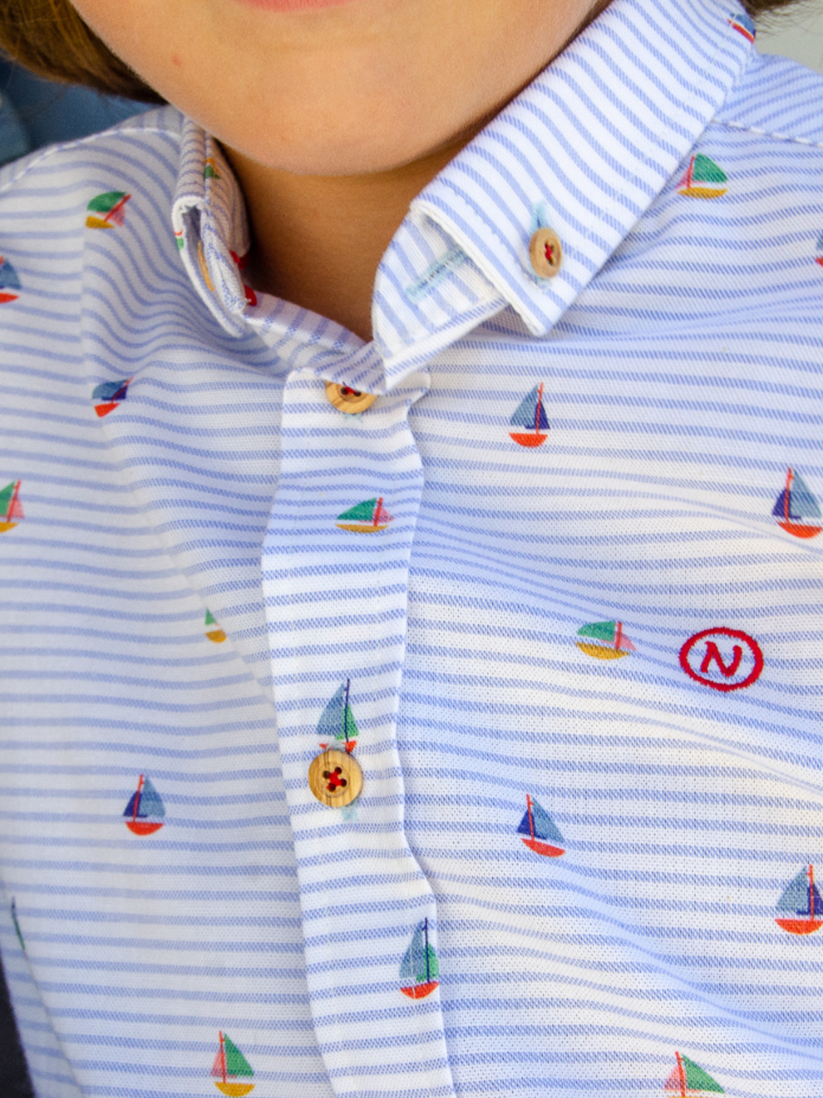 CAMISA OXFORD ESTAMPADA SHIP