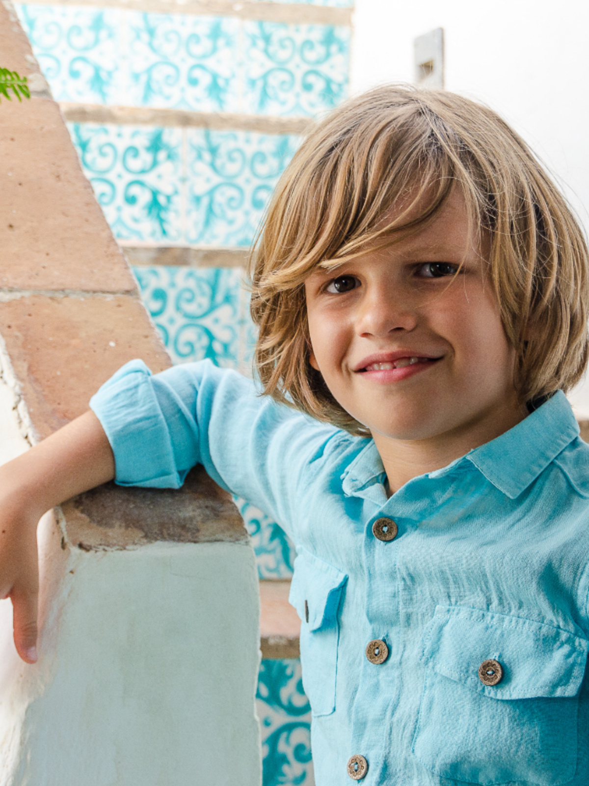 CAMISA NIÑO GUAYABERA