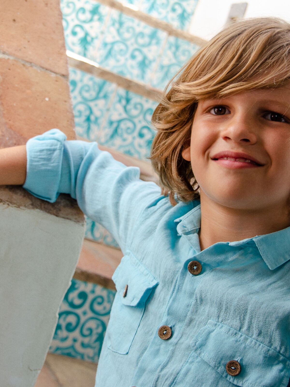 CHILD GUAYABERA SHIRT