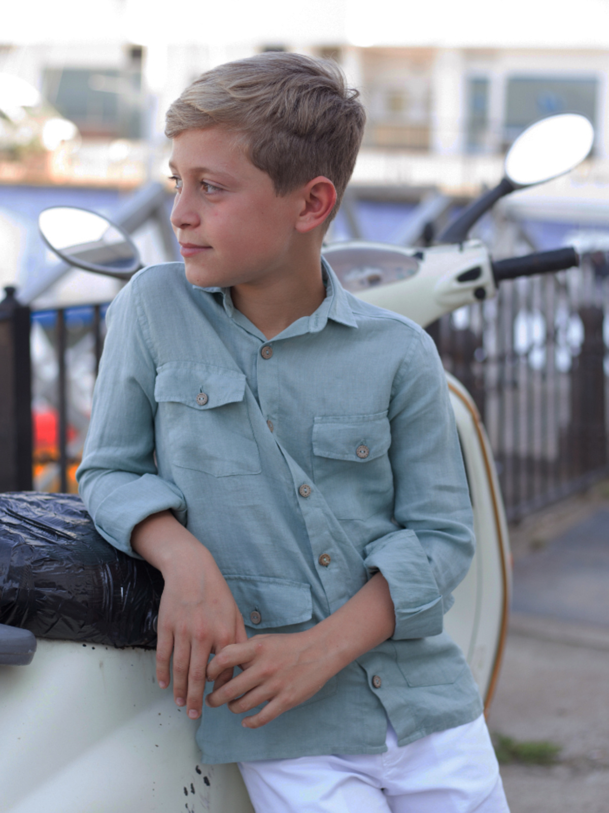 CAMISA NIÑO GUAYABERA