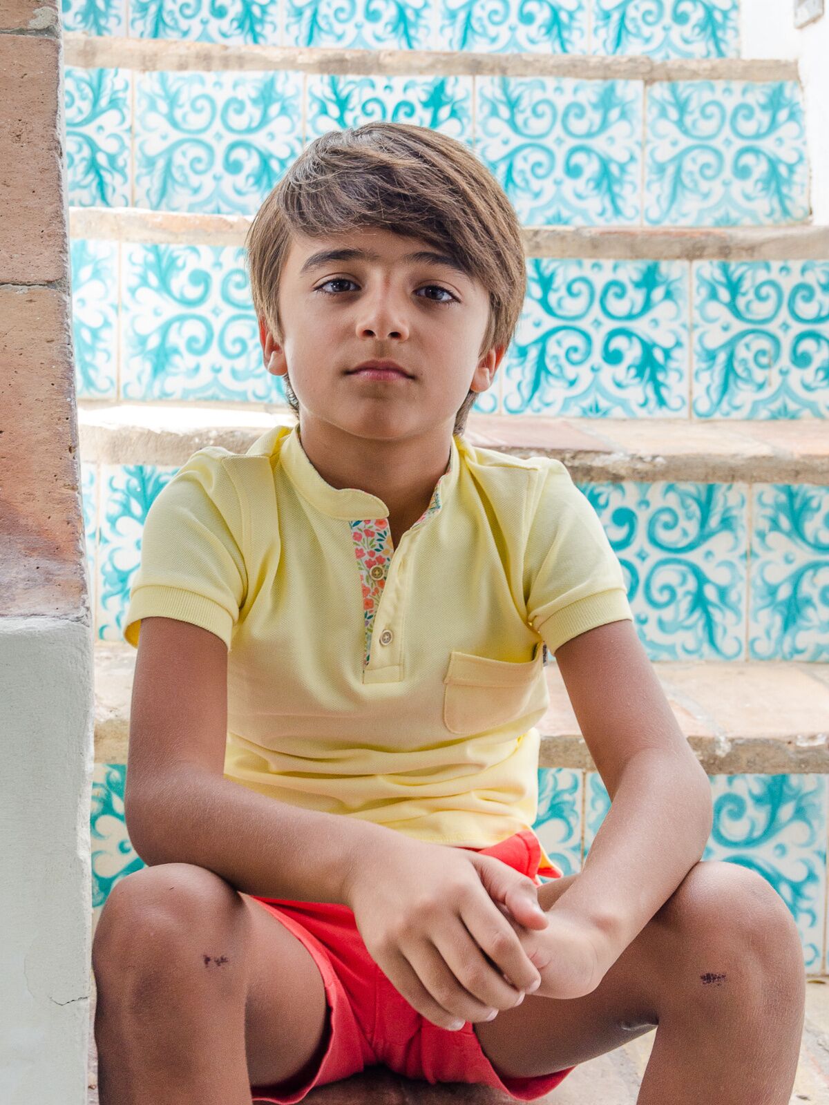 POLO NIÑO YELLOW FLORES