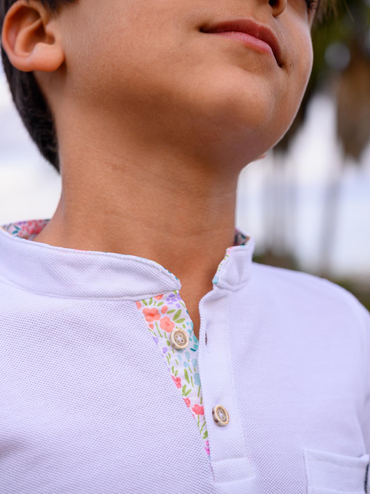 POLO NIÑO MAO WHITE