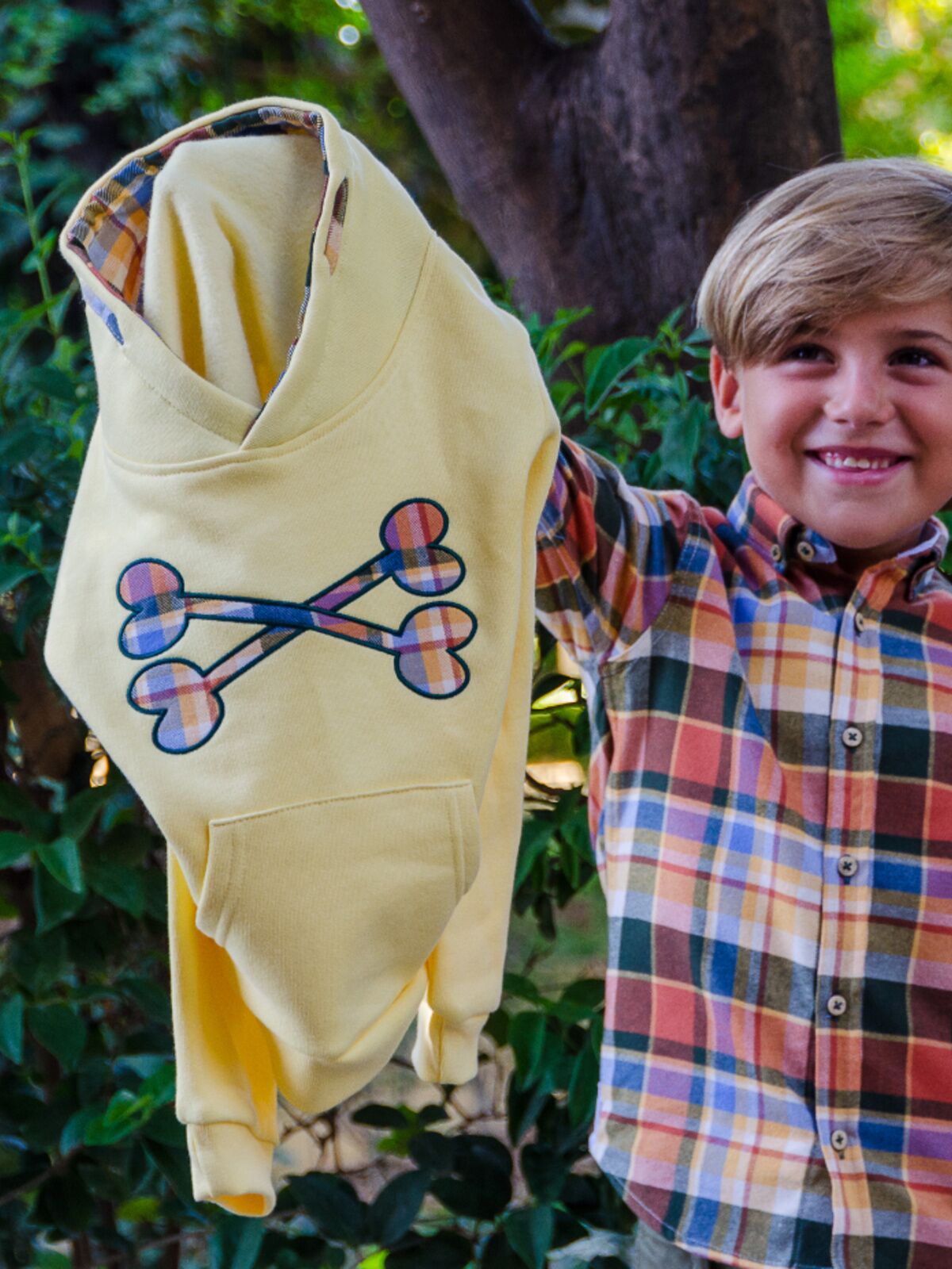 CAMISA NIÑO CUADROS VIELLA ORANGE