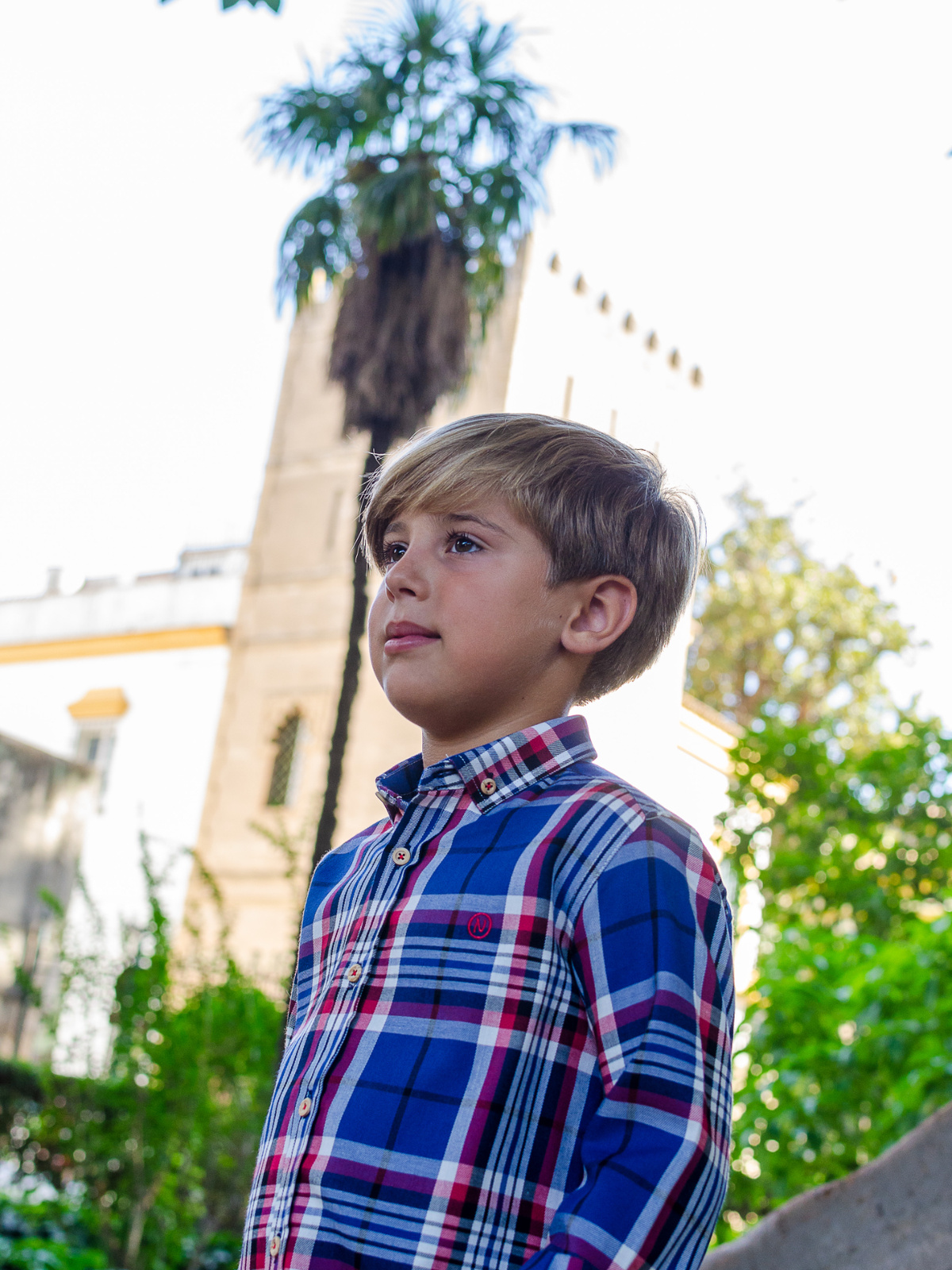 CAMISA CUADROS TARTÁN AZUL 