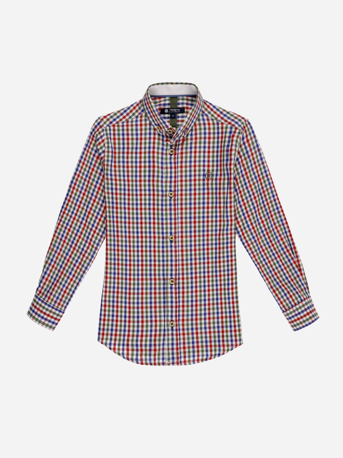 CAMISA NIÑO CUADROS MULTICOLOR
