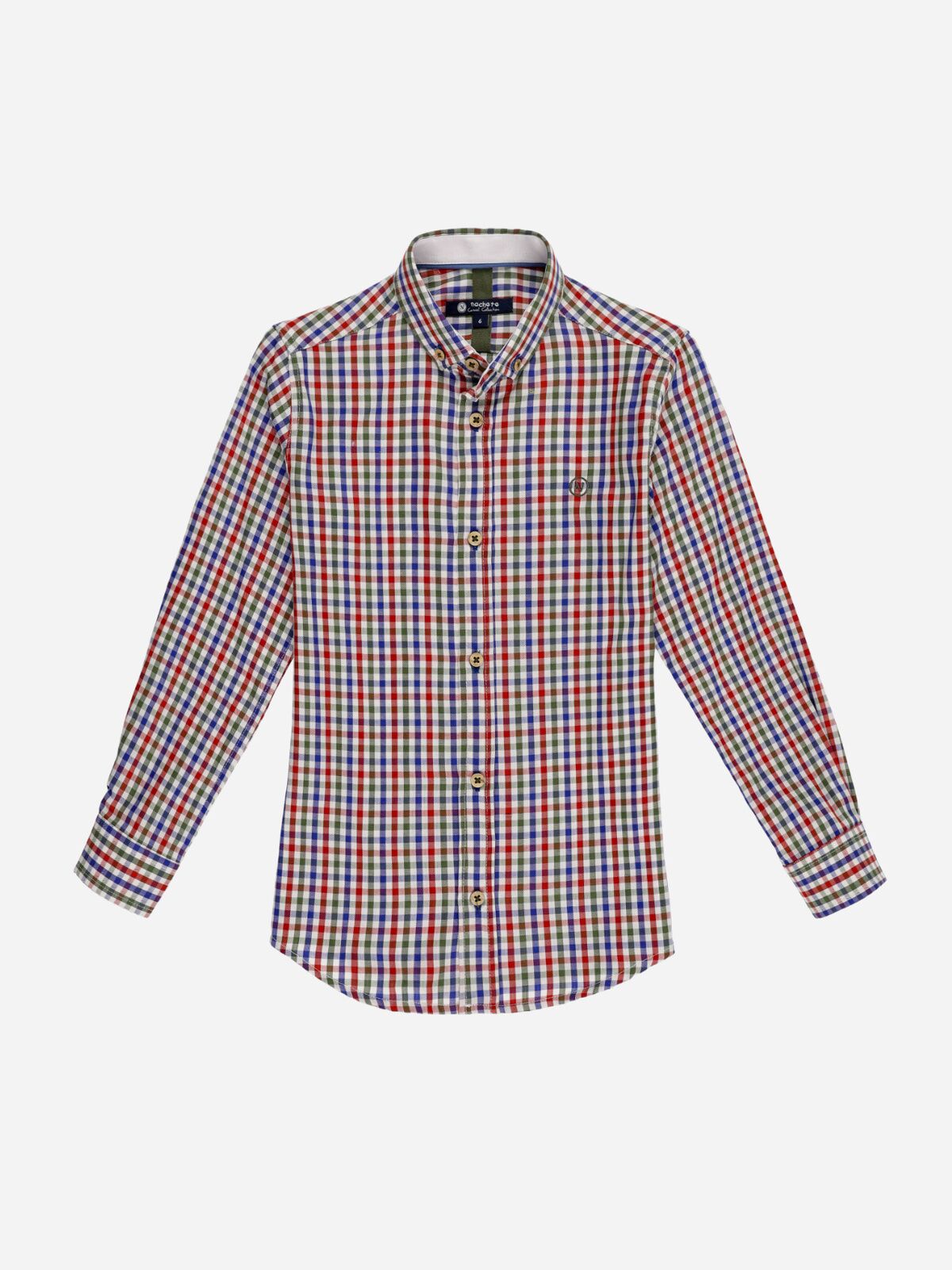 CAMISA NIÑO CUADROS MULTICOLOR
