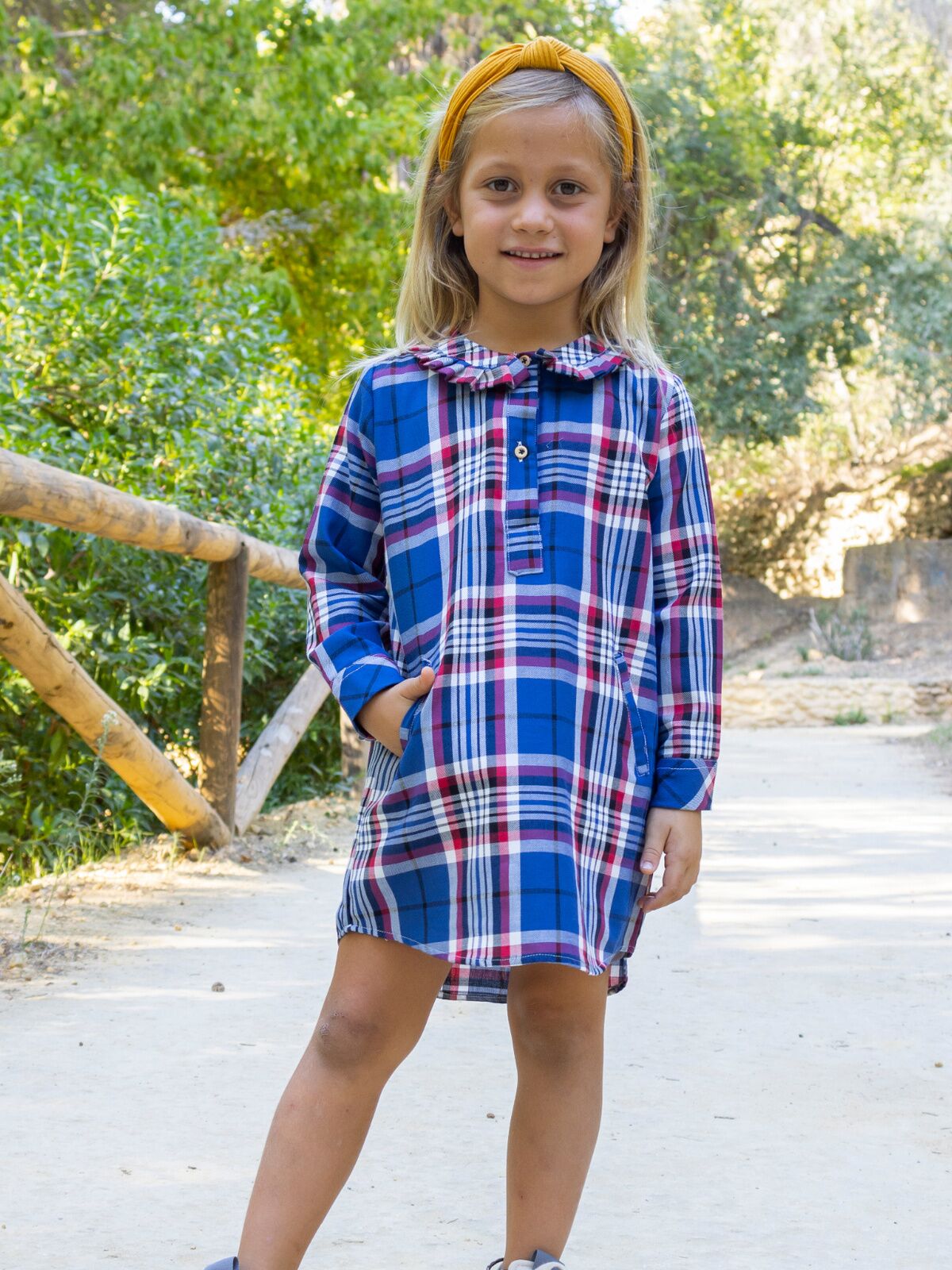 VESTIDO CAMISERA CUADROS TARTAN 