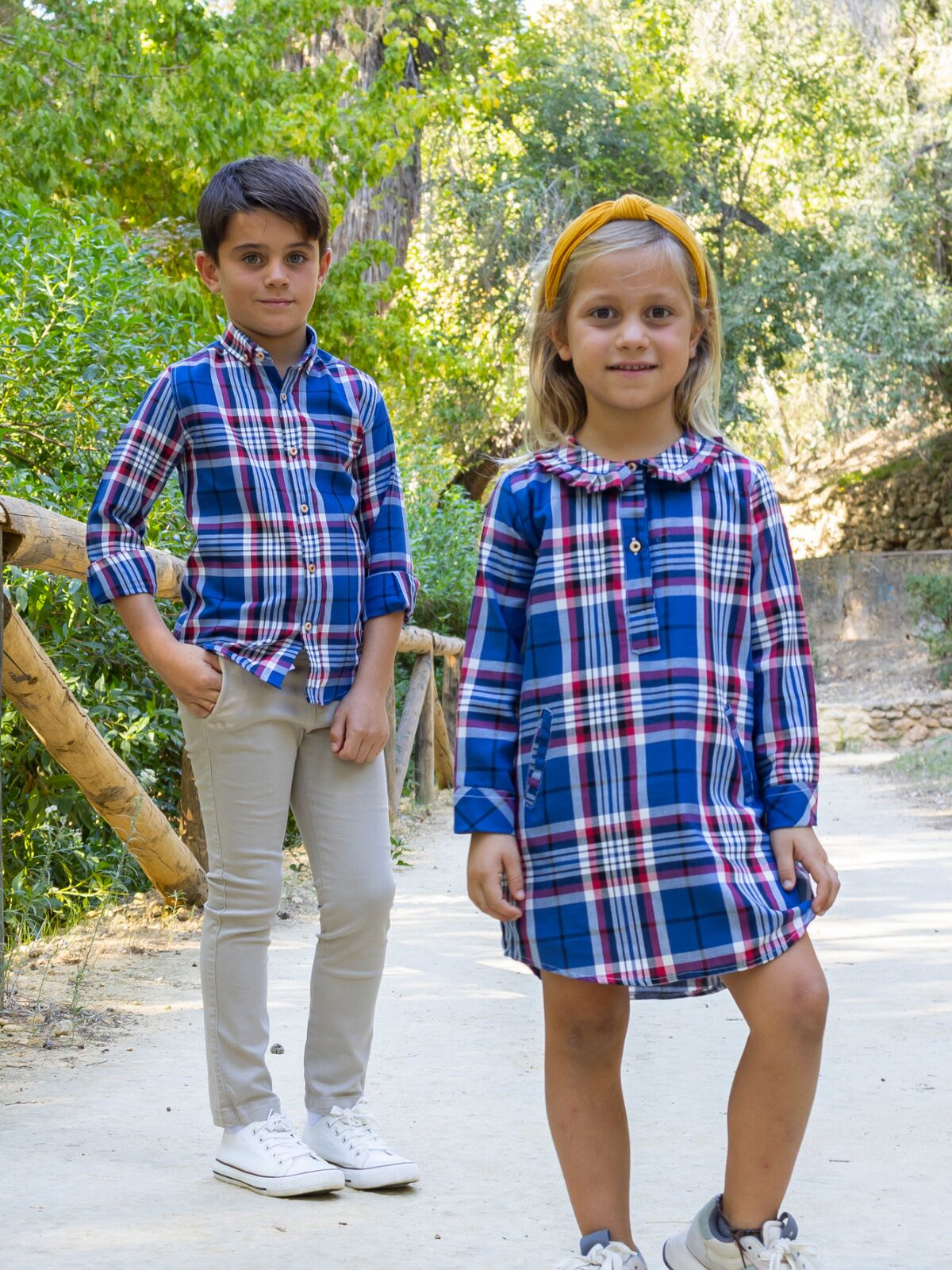 VESTIDO CAMISERA CUADROS TARTAN 