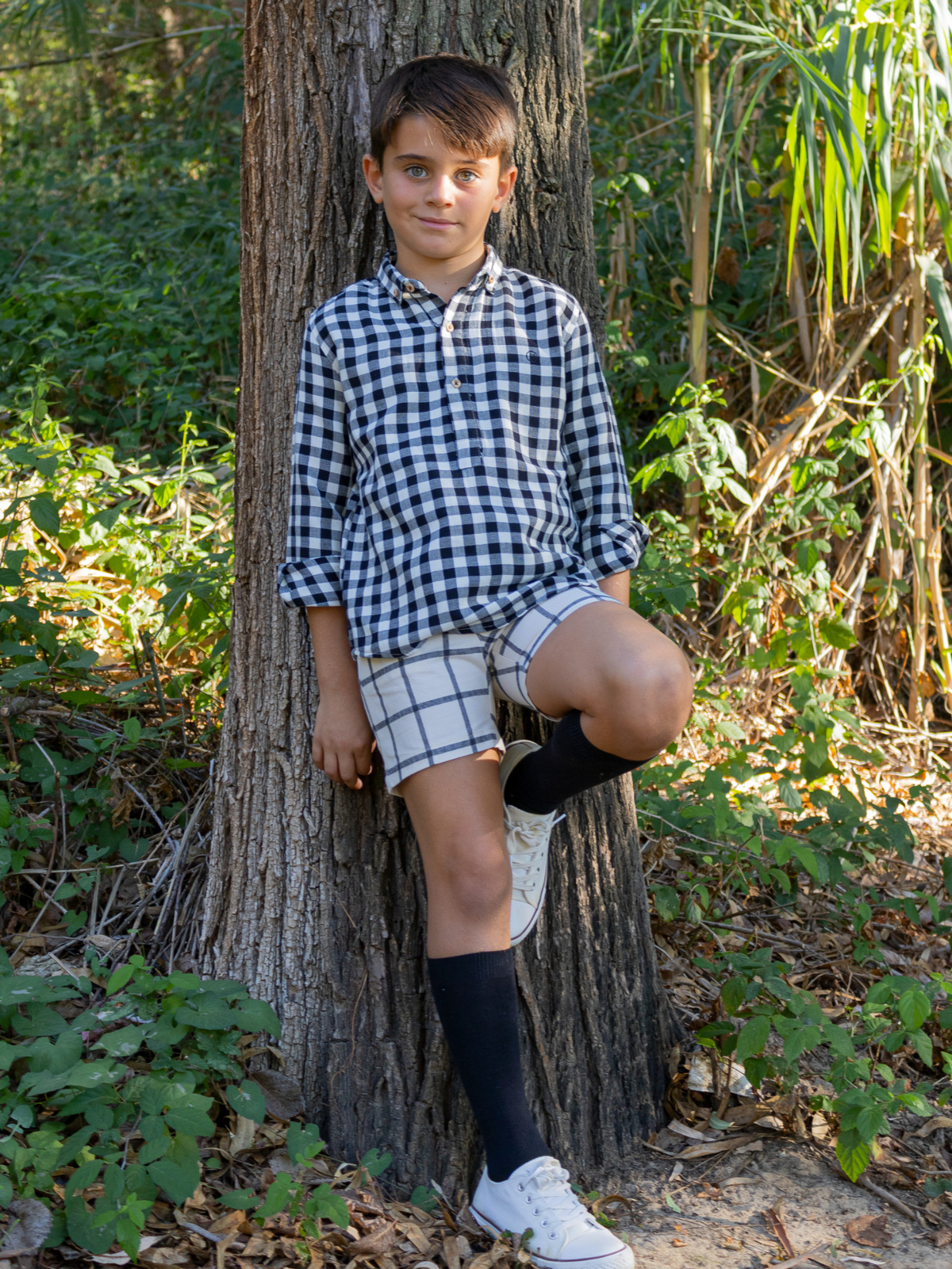 CAMISA NIÑO VICHY NEGRA