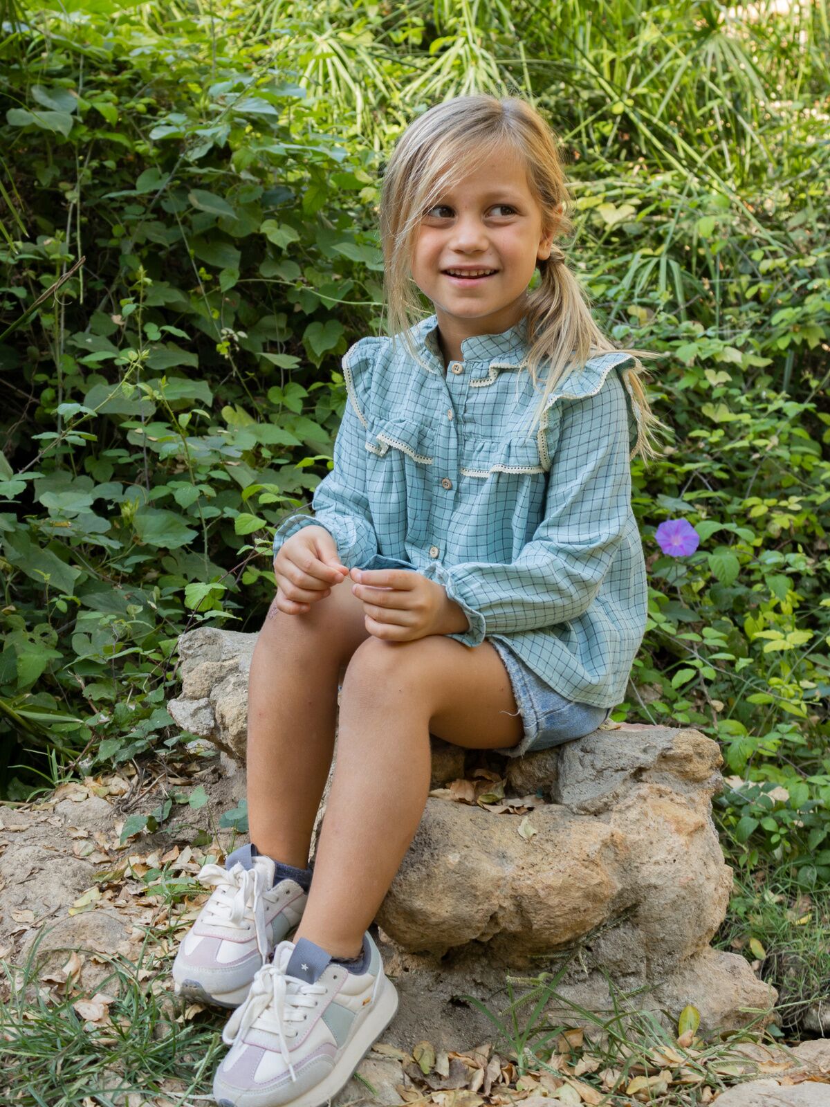 CAMISA NIÑA BOBLE VERDE