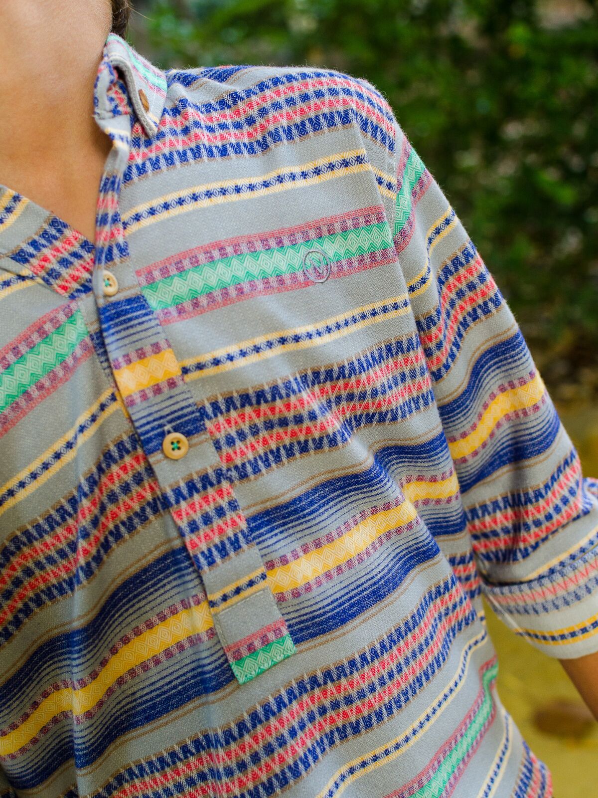 CAMISA NIÑO ÉTNICA  AZUL 