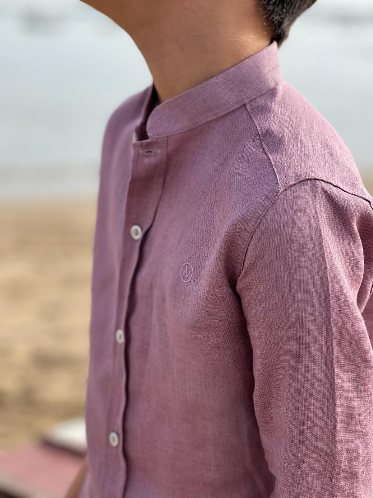 BOY LINEN ORCHID SHIRT