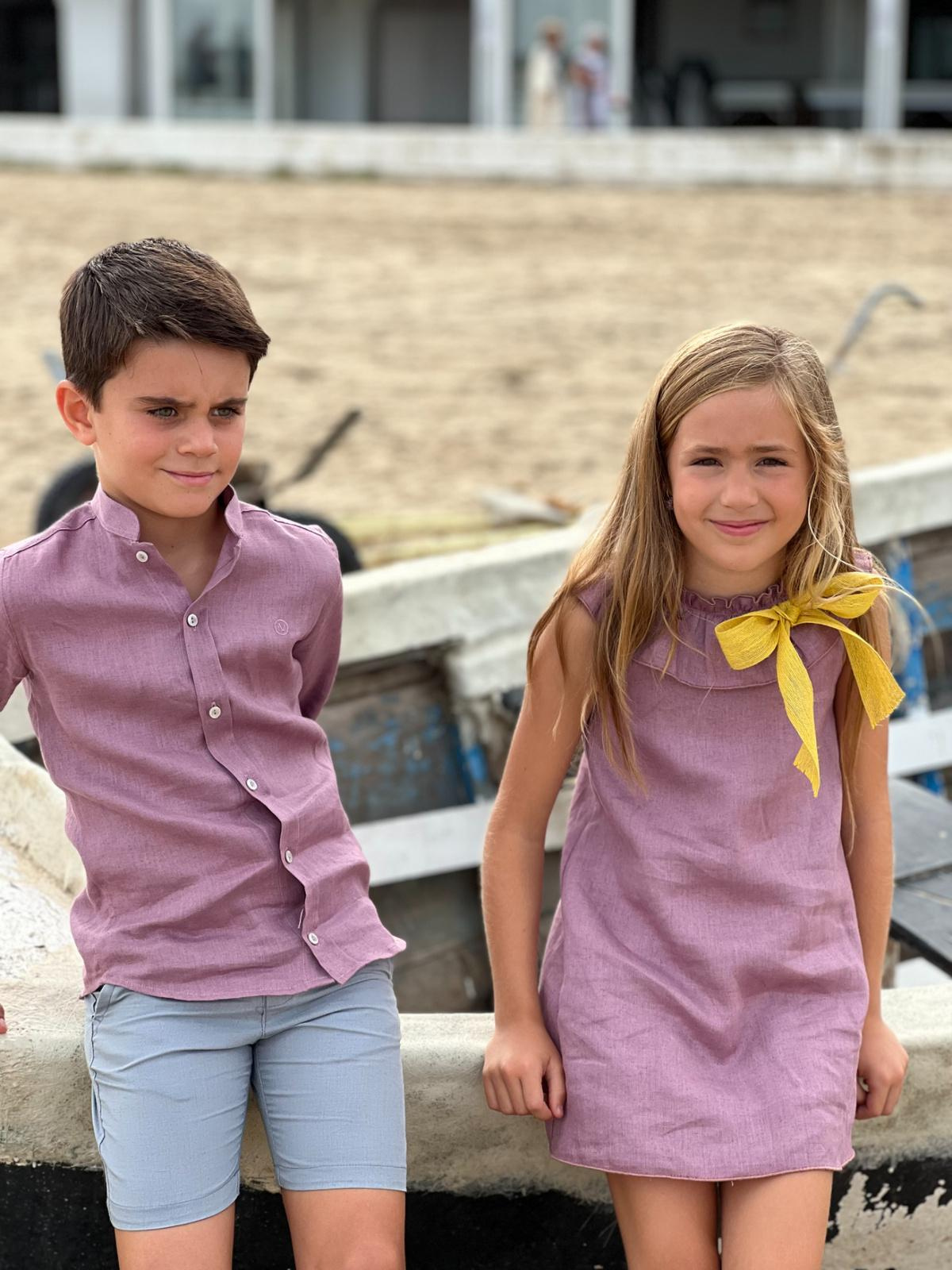 BOY LINEN ORCHID SHIRT