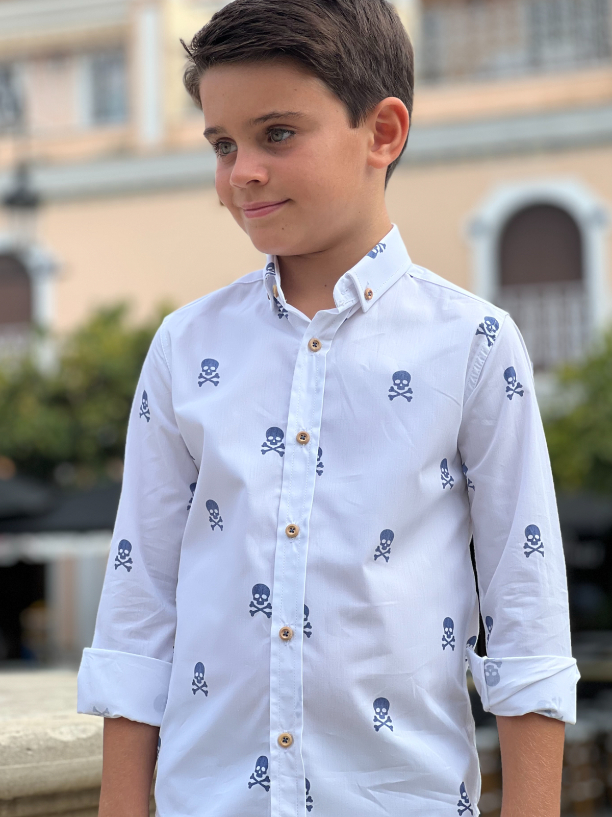 CAMISA NIÑO CALAVERAS