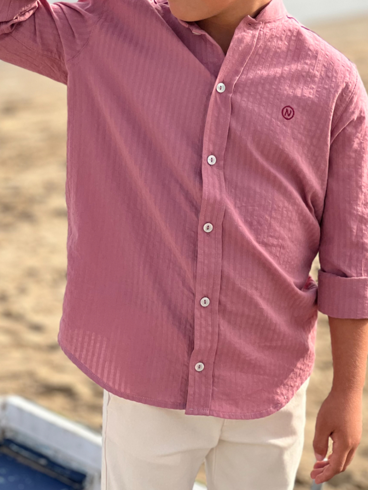 CAMISA NIÑO LIGHT CORAL 