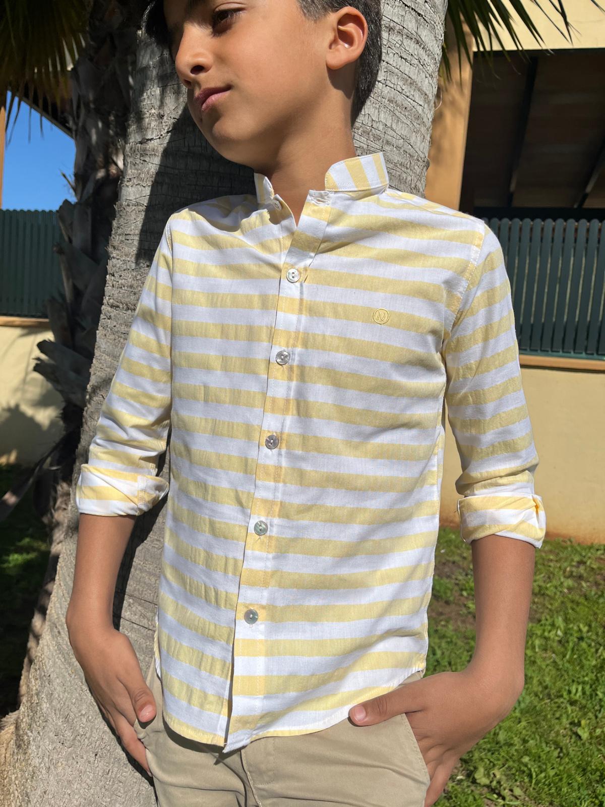 CAMISA YELLOW ABIERTA RAYAS