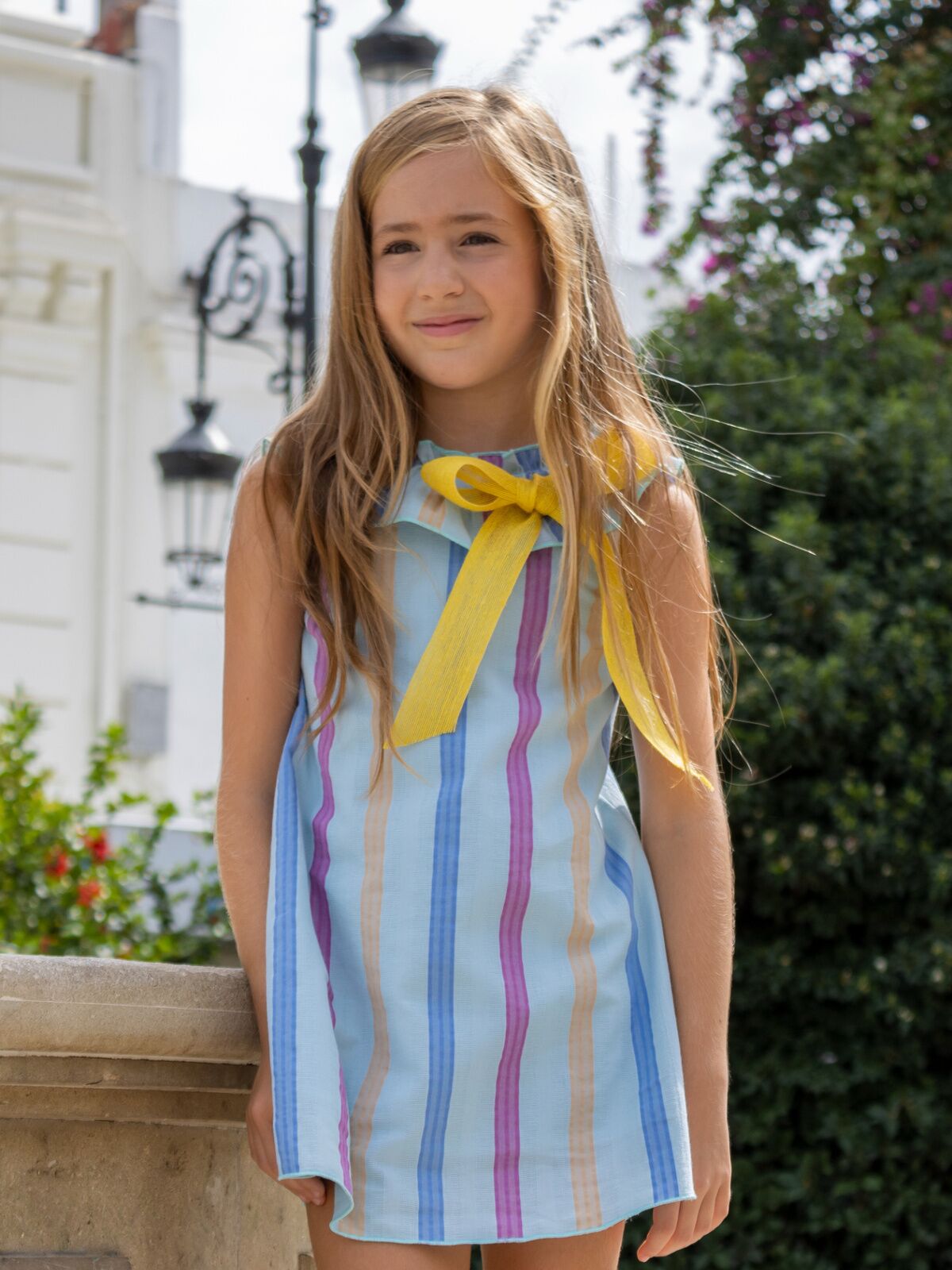 VESTIDO NIÑA AGUAMARINA