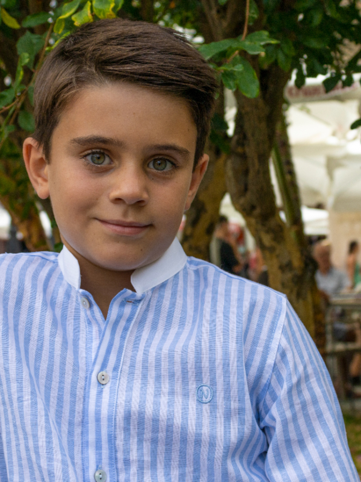 CAMISA NIÑO AZUL RAYAS 