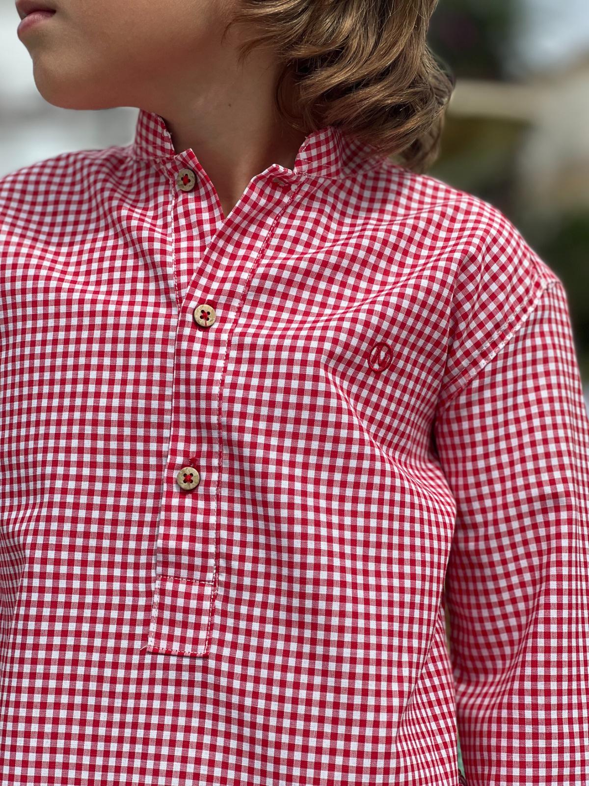 CAMISA DE CUADROS VICHY ROJO 