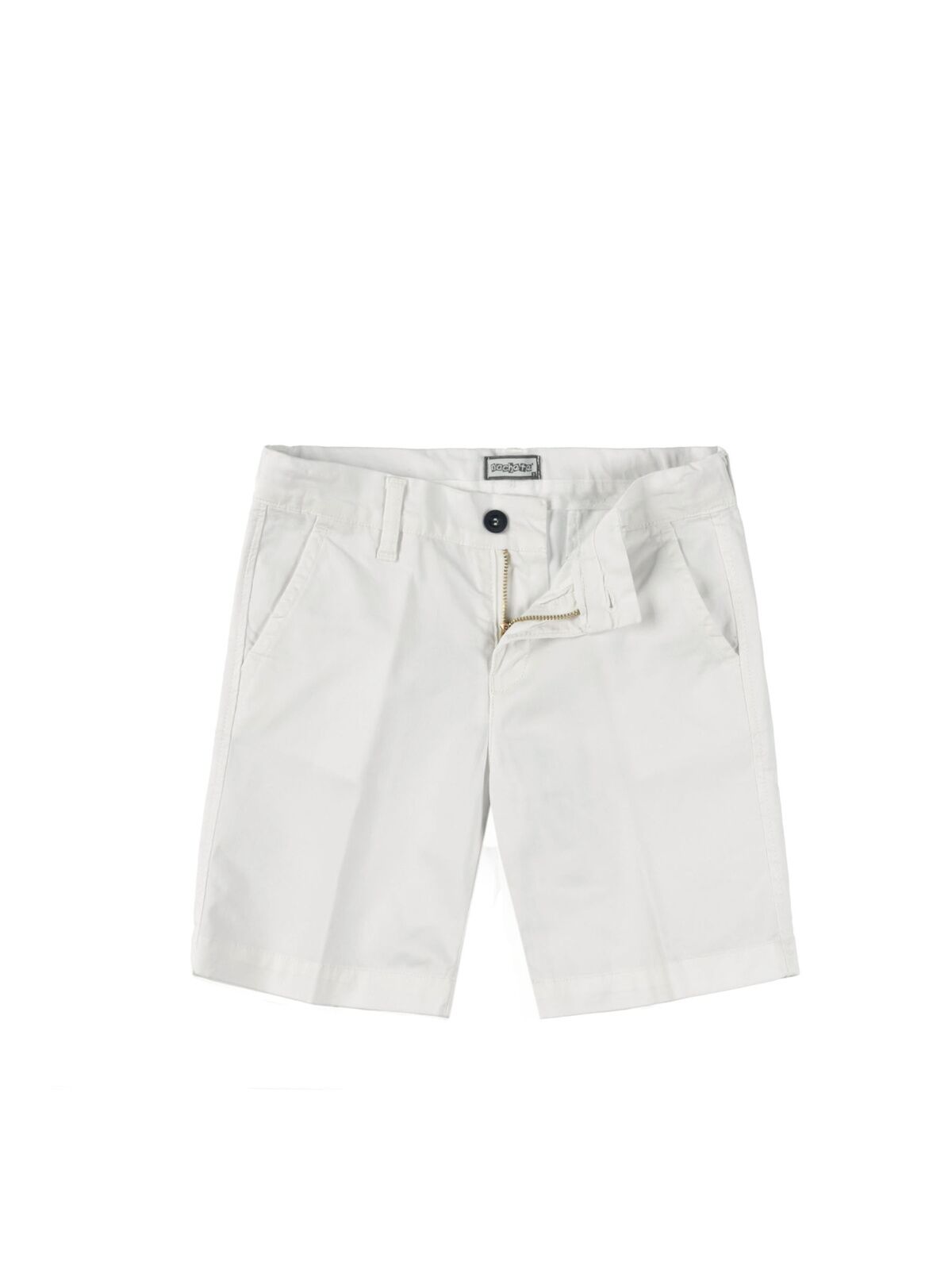 Pantalón Corto Bermuda Niño de Algodón/Lycra Blanco