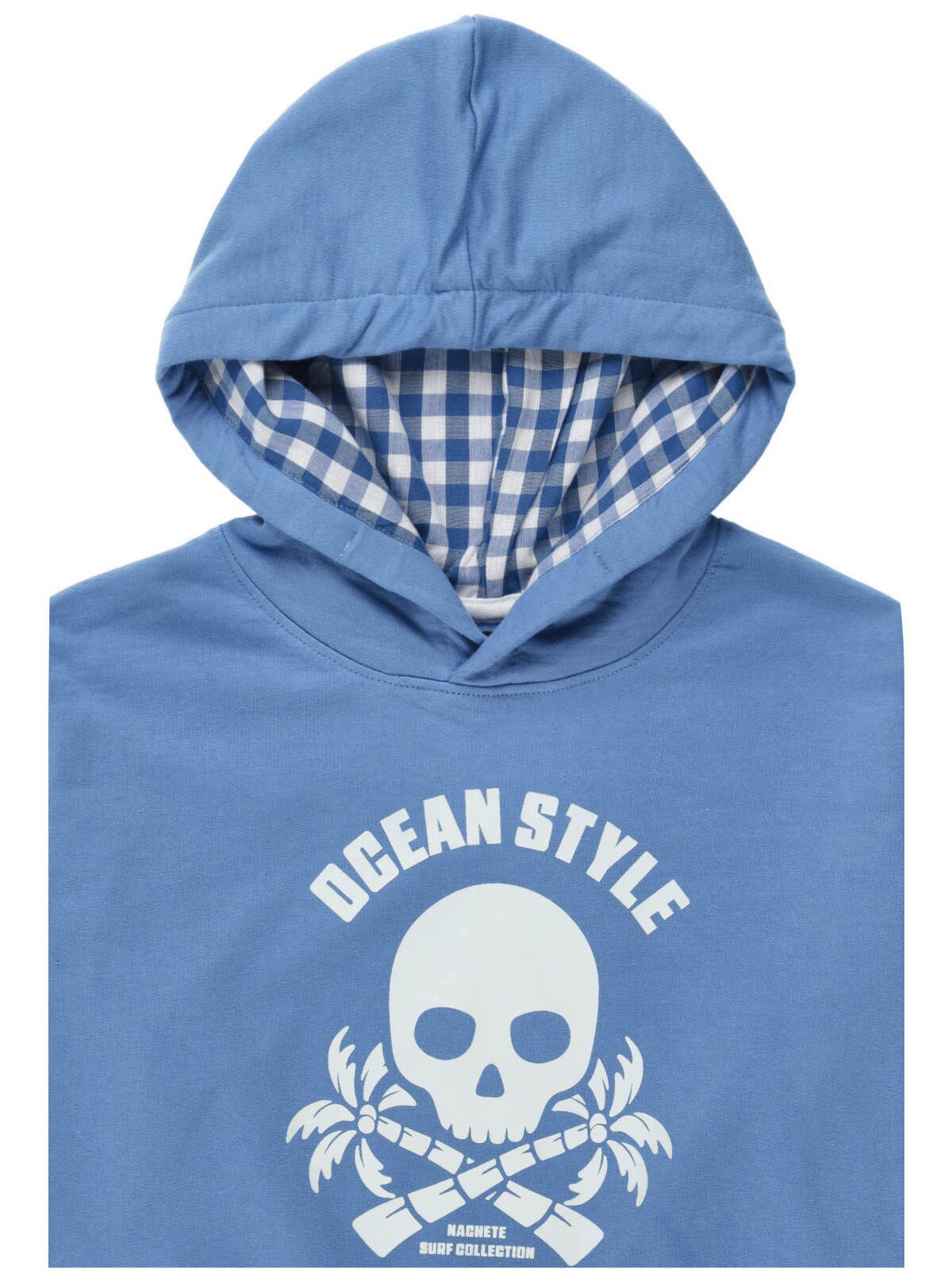 SUDADERA NIÑO AZUL OCEAN STYLE CALAVERA