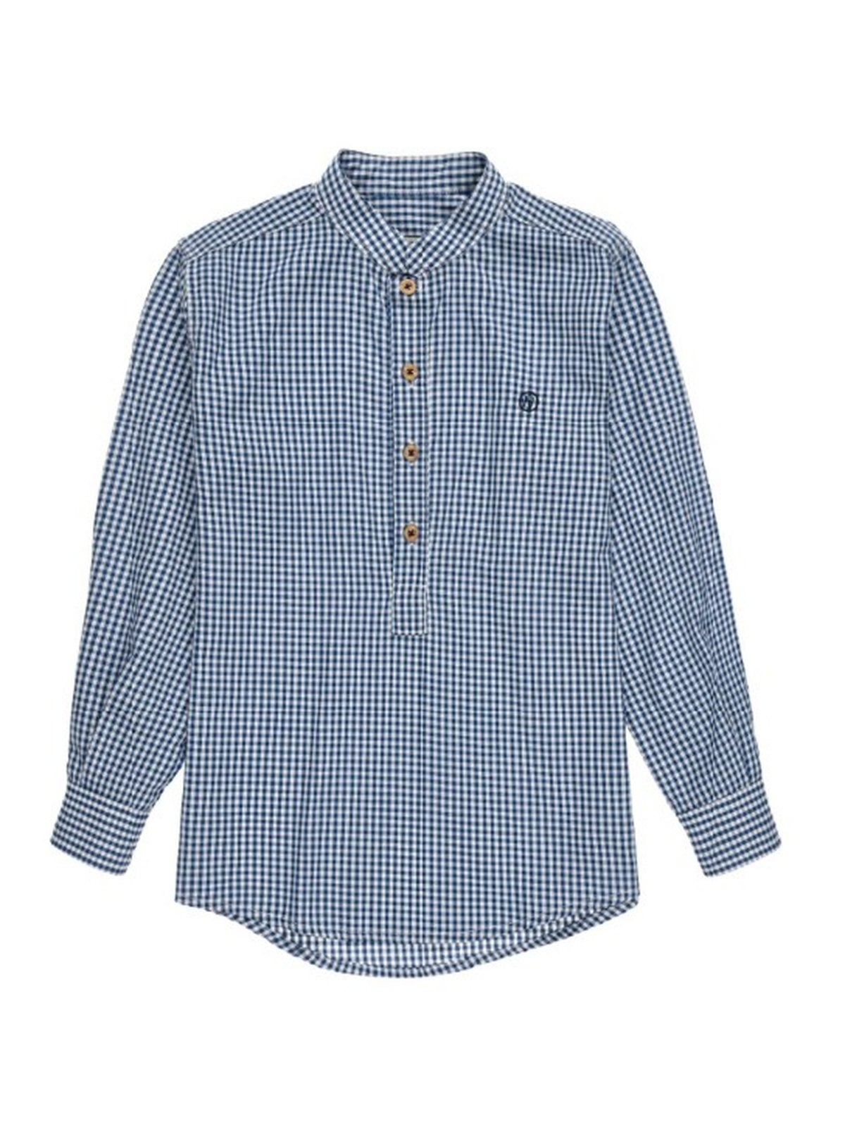 POLERA CUELLO MAO VICHY MARINO