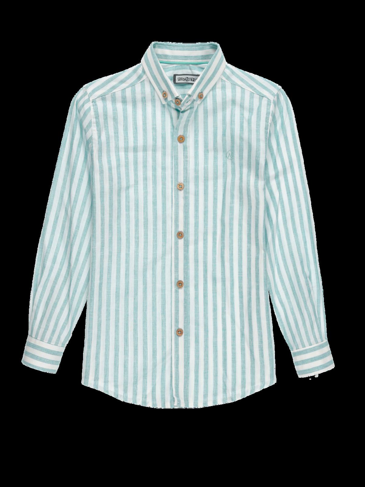 CAMISA RAYAS VERDE AGUA