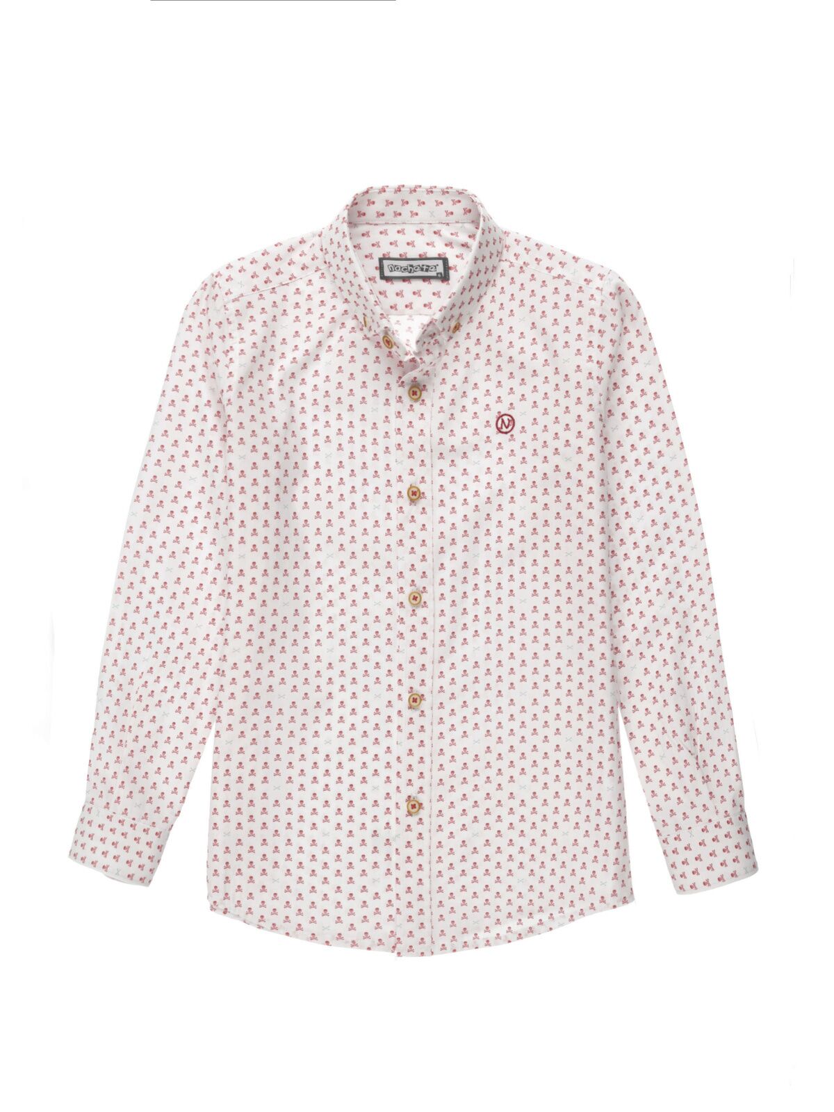 CAMISA NIÑO CALAVERAS ROJAS PEQUEÑAS