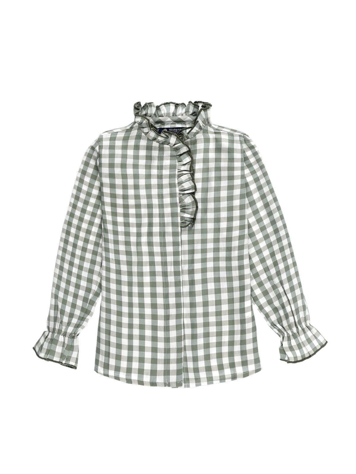 CAMISA NIÑA VICHY VERDE