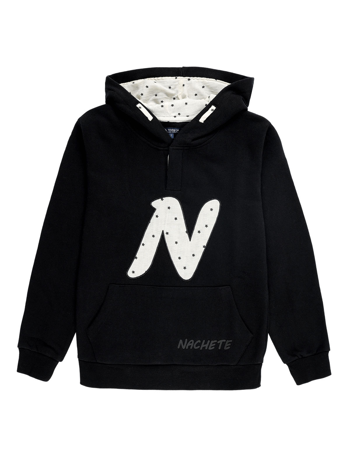 SUDADERA NIÑO NEGRA ESTRELLAS