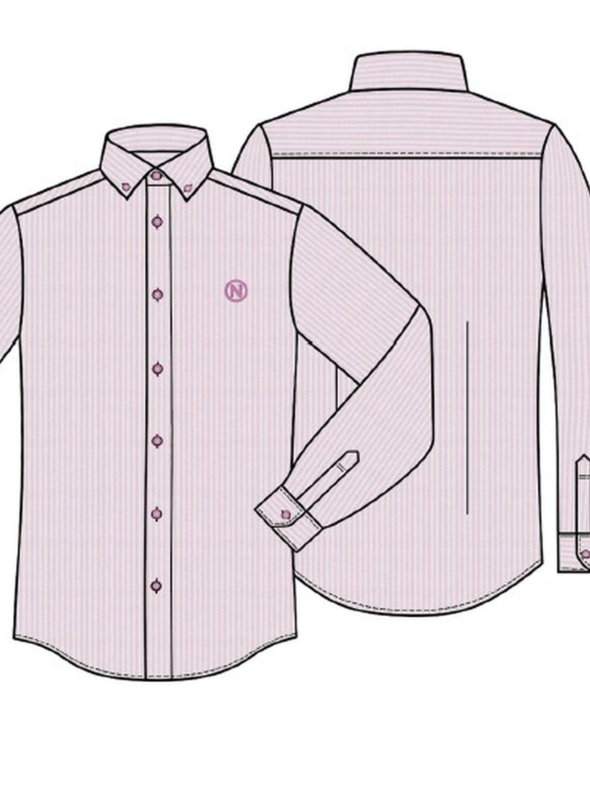 CAMISA BASICA NIÑO RAYAS ROSAS KODAC