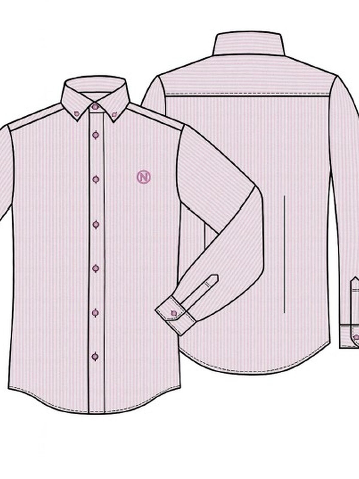 CAMISA BASICA NIÑO RAYAS ROSAS KODAC