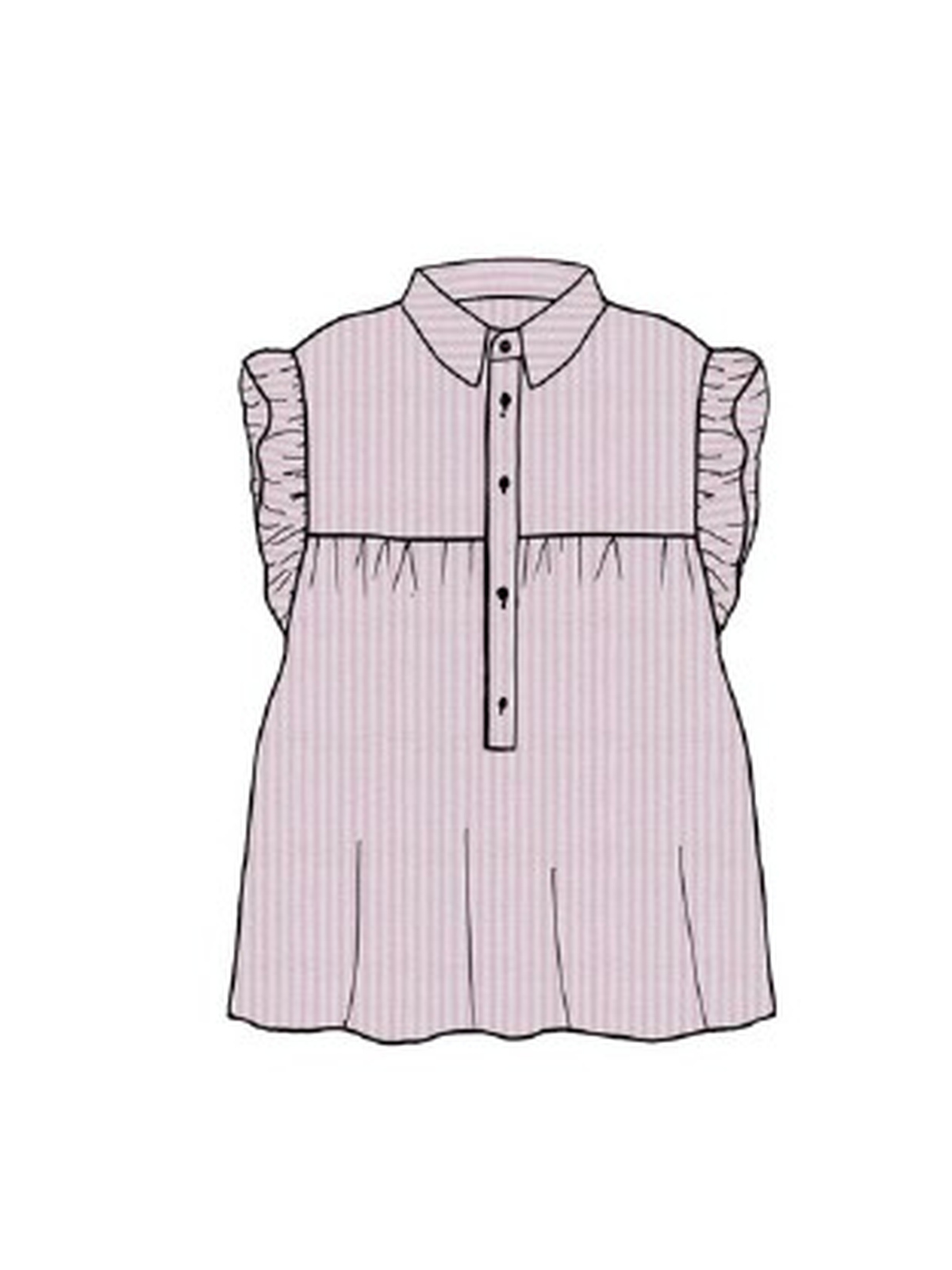 CAMISA NIÑA RAYAS ROSAS KODAC