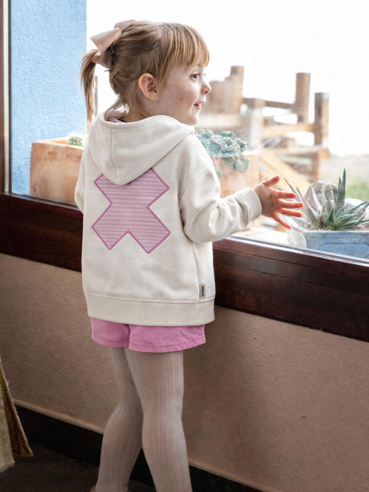 SUDADERA BLANCA CRUZ RAYAS ROSAS