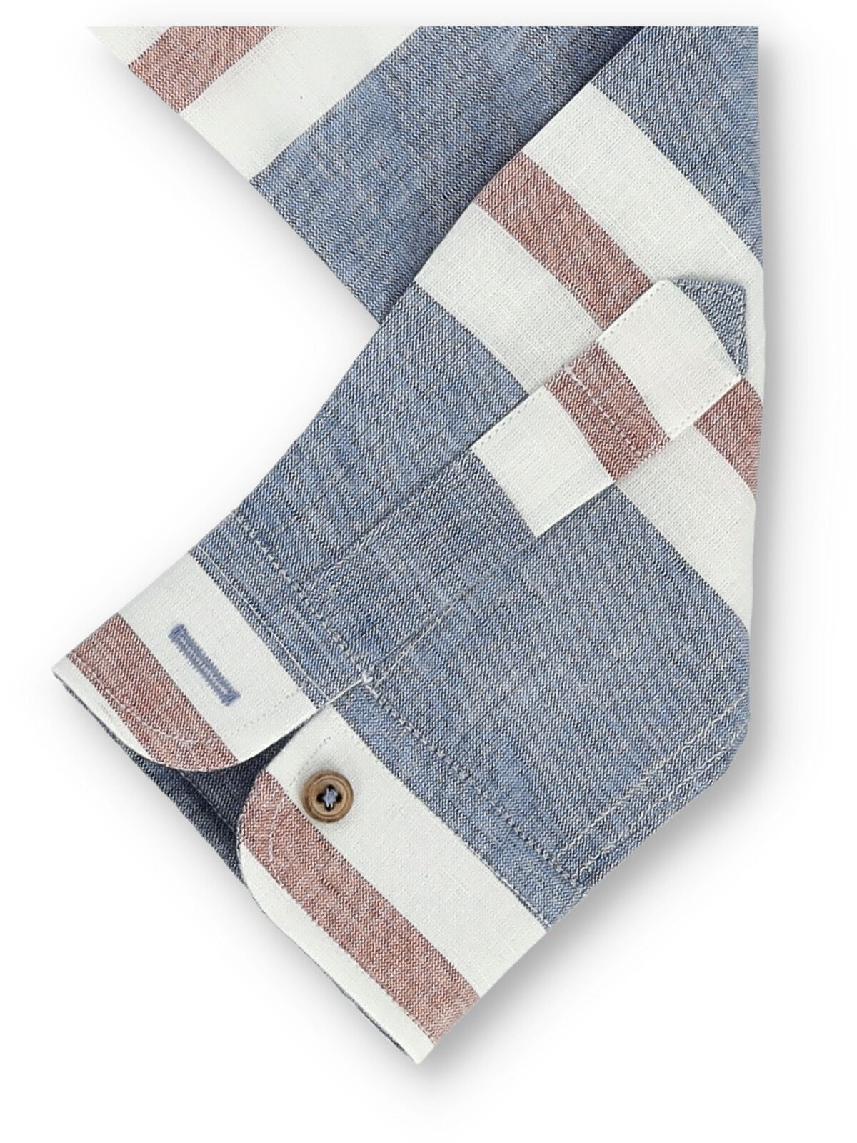 CAMISA RAYAS CUELLO MAO