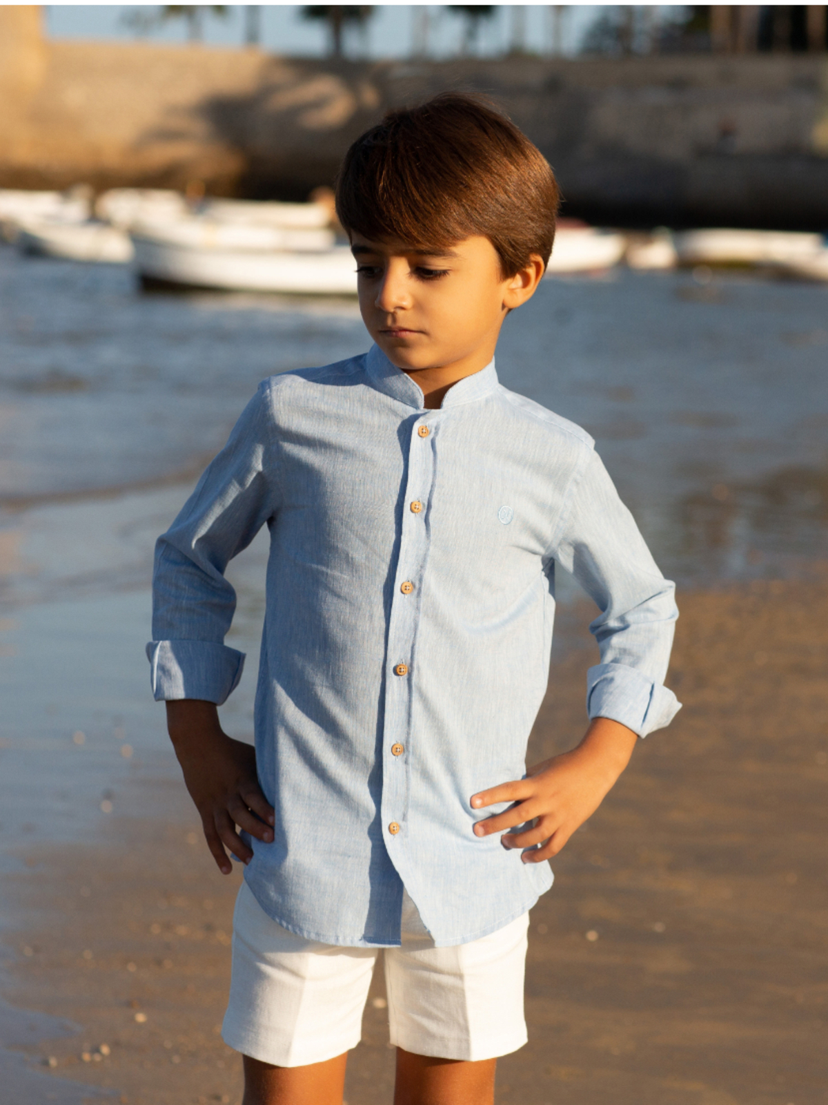 CAMISA NIÑO CUELLO LINO