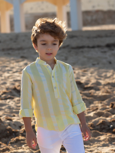 CAMISA AMARILLA RAYAS 