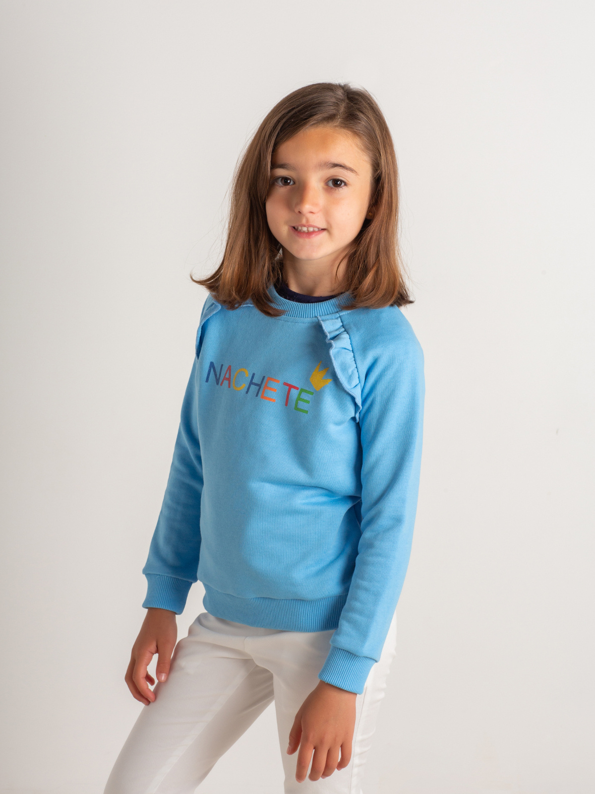 SUDADERA NIÑA LETRAS MULTICOLOR