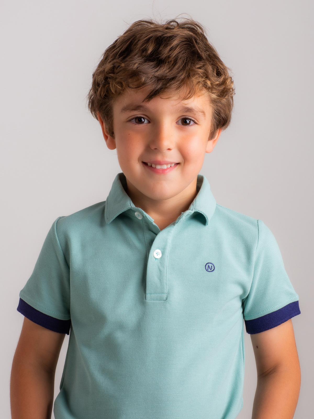 BASIC POLO SHIRT AQUA GREEN
