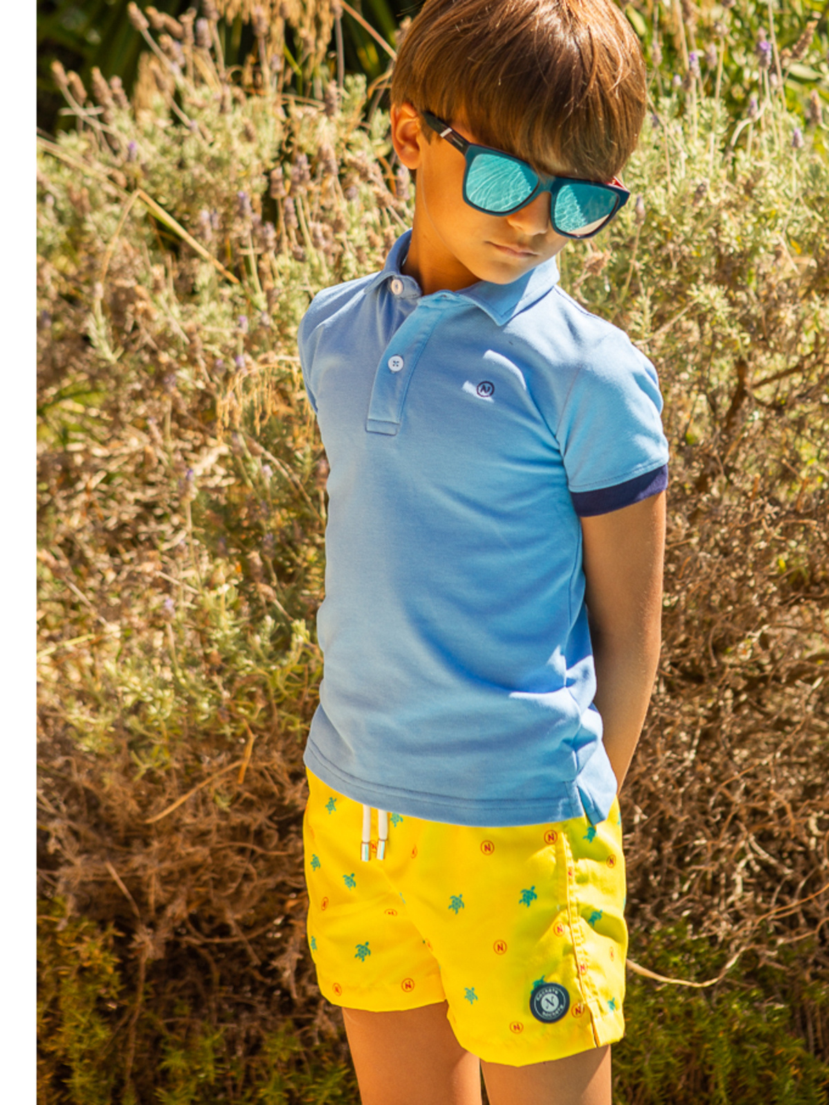 BAÑADOR NIÑO AMARILLO TORTUGA