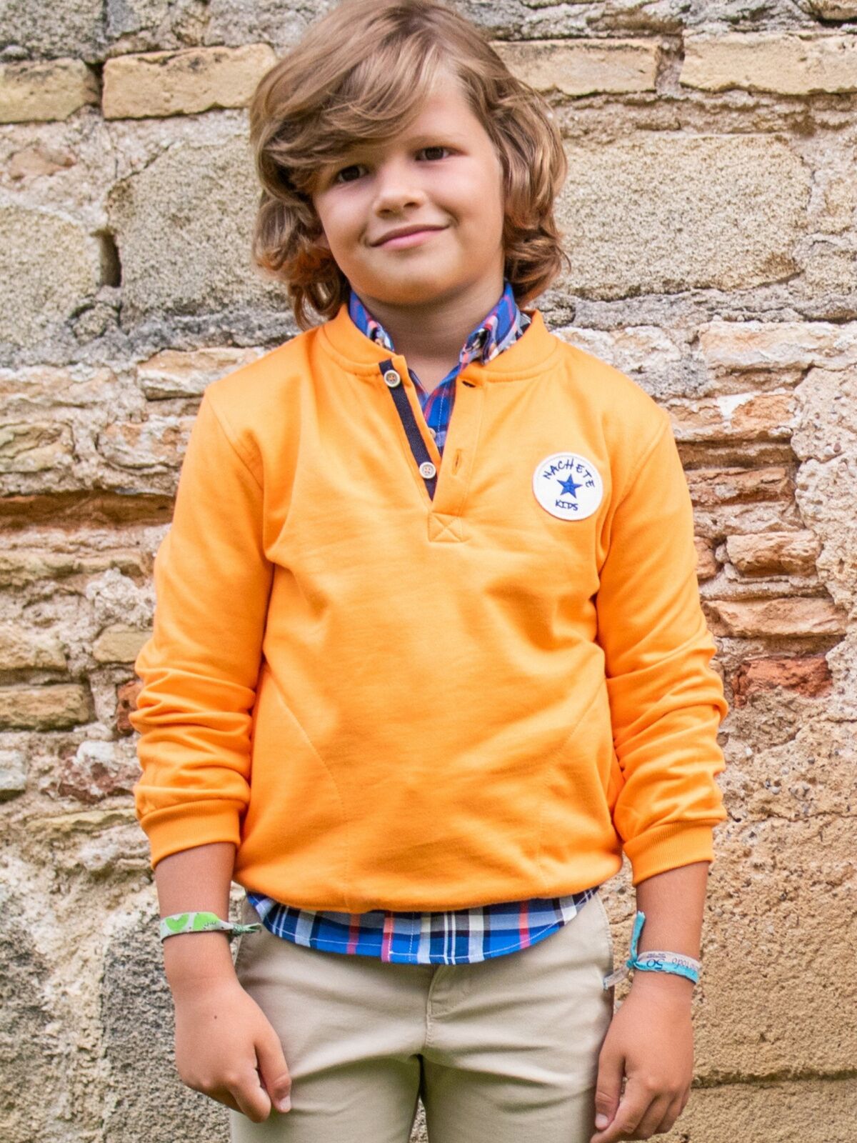 SUDADERA NIÑO MANDARINA