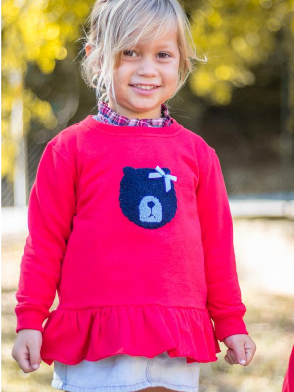 SUDADERA DE NIÑO ROJA OSO