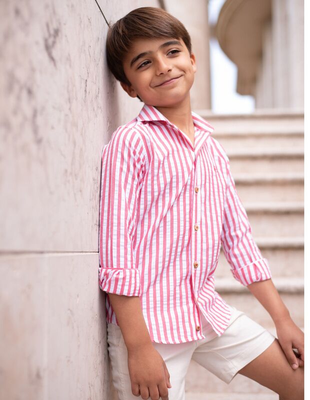 CAMISA RAYAS ROJAS