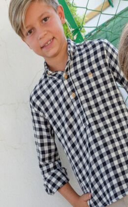 CAMISA VICHY NEGRO POLERA